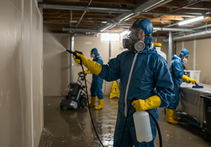 Basement Sanitization and Antimicrobial Treatment process in Rutledge, TN